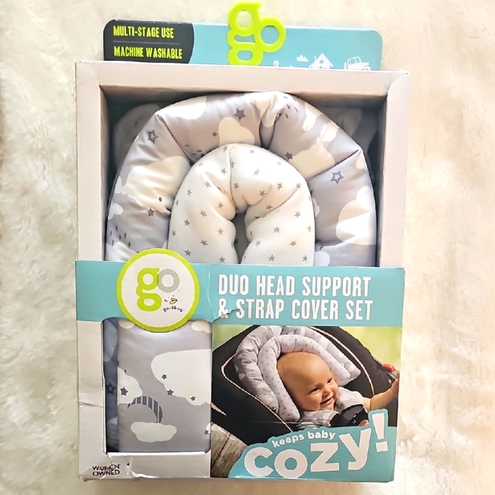 Go By Goldbug-Duo Head Support & Strap Cover Set - New in box